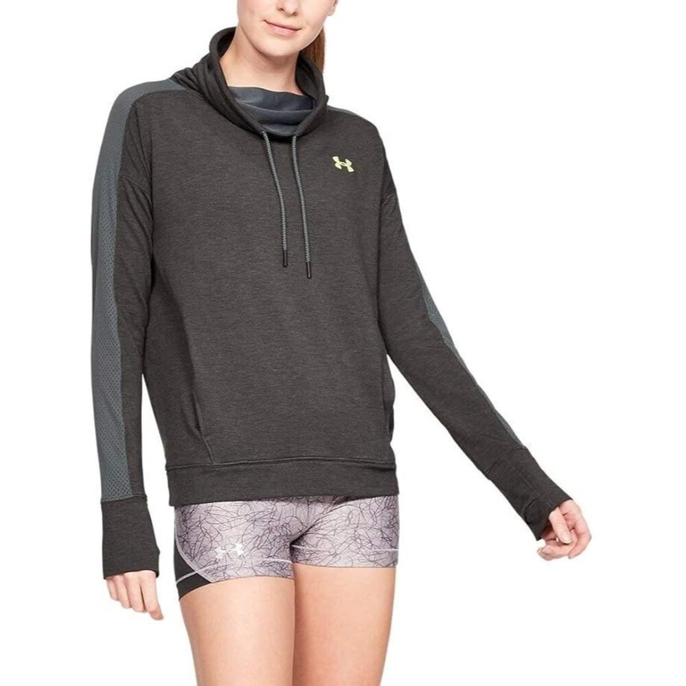 NEW Under Armour Featherweight Fleece Small Pull Over Gray hoody long sleeve